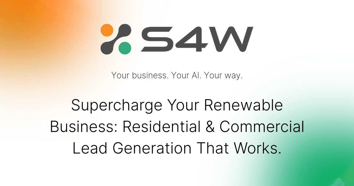 Supercharge Your Renewable Business: Residential & Commercial Lead Generation That Works.